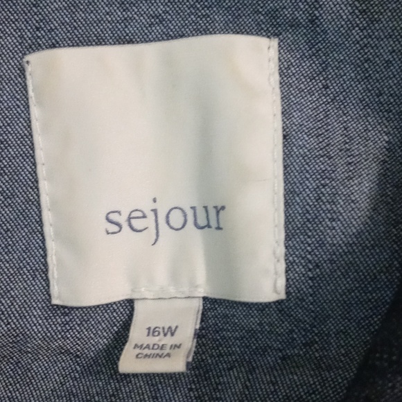 Sejour Blue Chambray Shirt Jacket - Picture 5 of 7